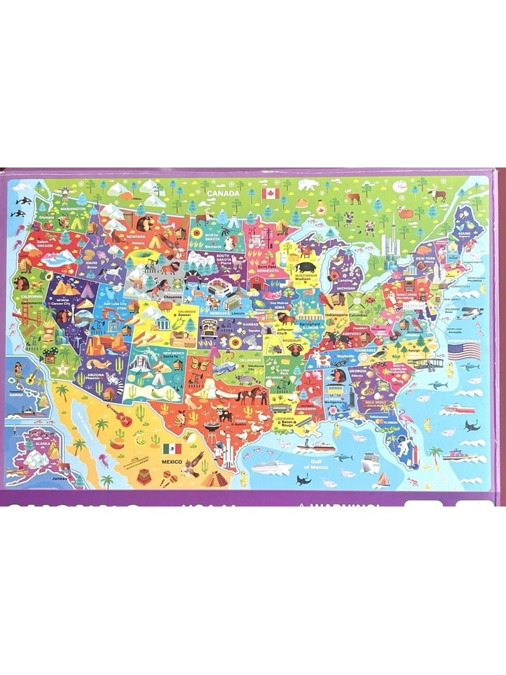 QUOKKA SET OF 2 Puzzles for Kids USA MAP & SOLAR SYSTEM 6+ Jigsaw Puzzles 100pc